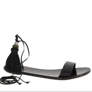 Jcrew tassel sandals- like new